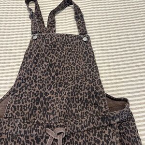Wallflower Brown Leopard Overalls